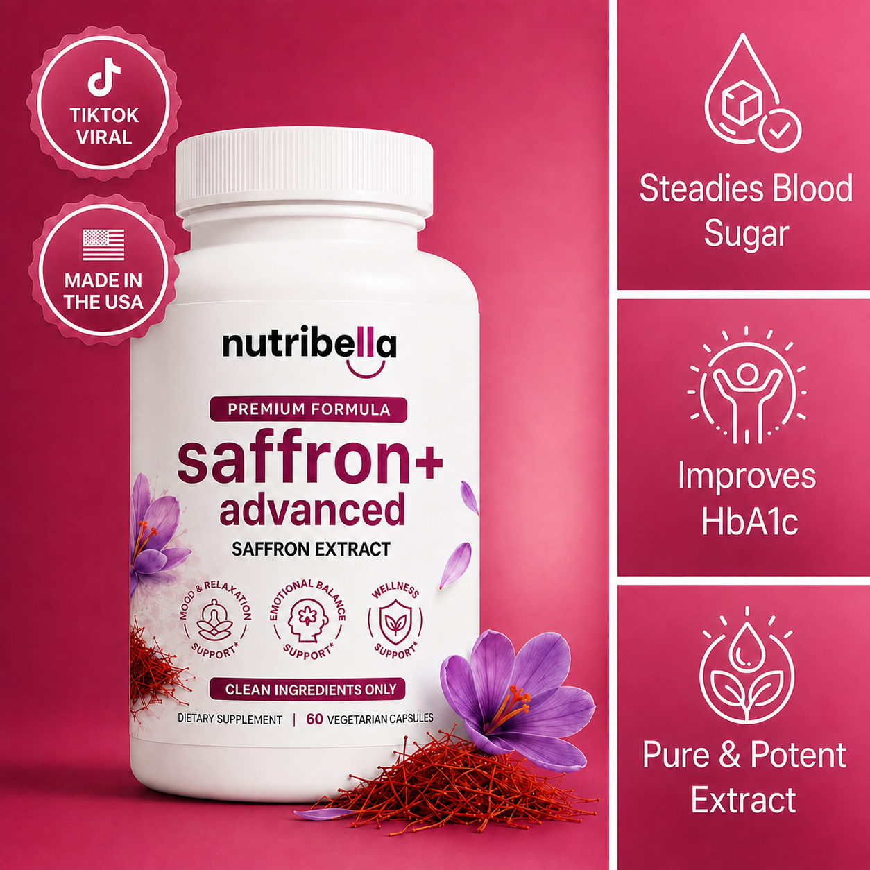 Organic Saffron+ Advanced Capsules