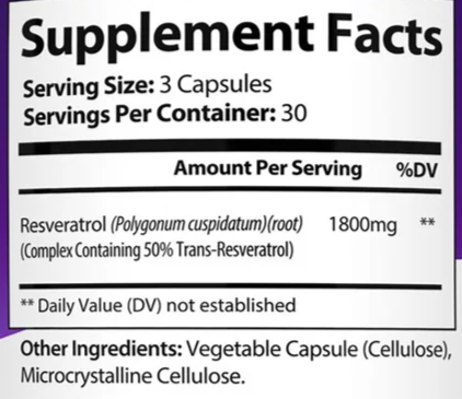 Nutribella™ Resveratrol Complex 1800mg