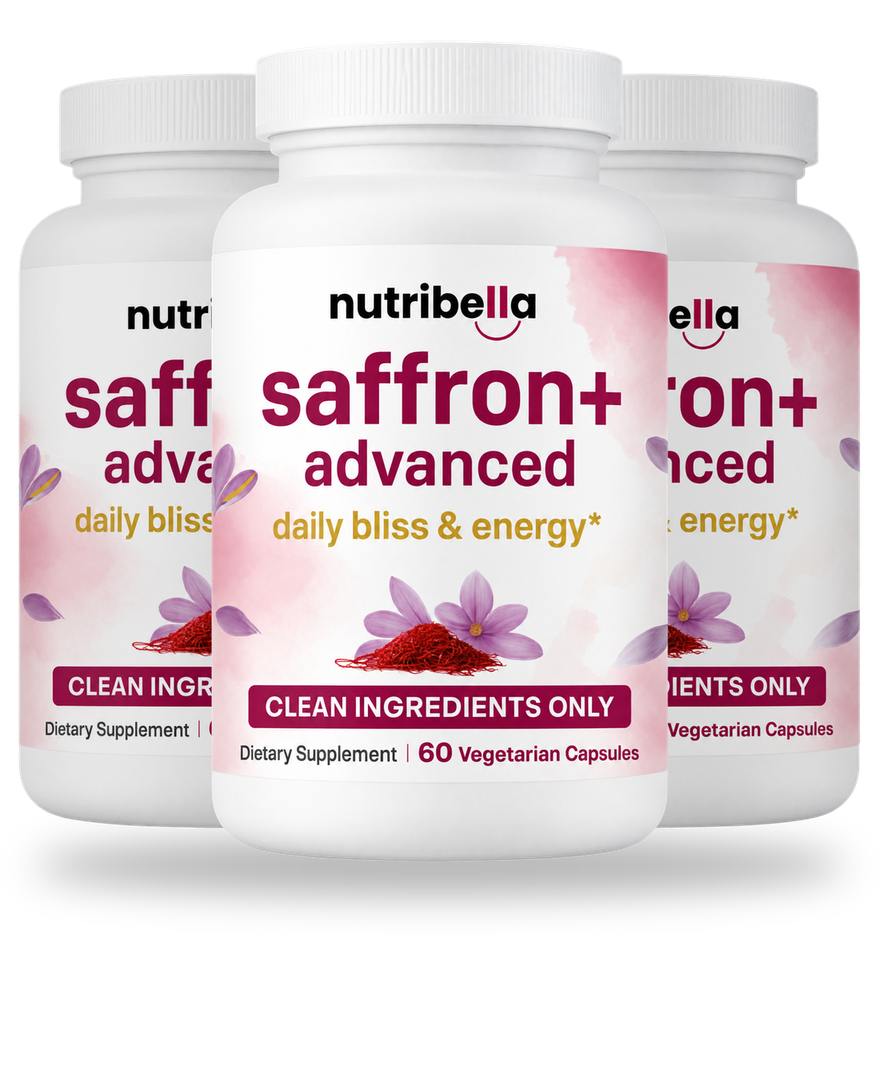 Three bottles of Nutribella Saffron+ Advanced