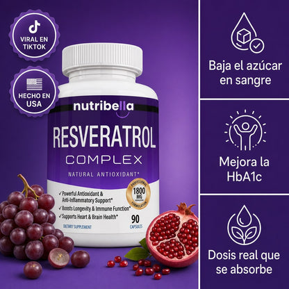 Nutribella Resveratrol Complex 1800mg - imagen 1
