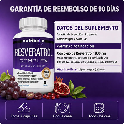 Nutribella Resveratrol Complex 1800mg - 3